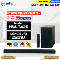 Loa Thanh Tivi Cao Cấp HW-T420, Kết Nối Tivi Một Cách Dễ Dàng, Công Suất 150W Mạnh Mẽ, Chất Âm Sống Động, Tích Hợp Bluetooth, Thích Hợp Xem Giải Trí Đa Chức Năng