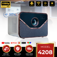 Máy Chiếu Mini FULL HD 4208 Tự Động Lấy Nét Android TV 9 Cho Phép Tải Các App (Youtube, Netflix, VTV,. .) Kết Nối Wifi, Loa, Bluetooth, Cổng Usb, Cổng HDMI, Cổng 3.5, . . Bảo Hành 12 Tháng 