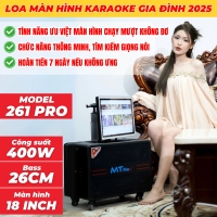 Loa Màn Hình Cao Cấp MTMAX 261 Pro Bass 26, 2 Trung, 2 Treble, Màn Hình 18 Inch, Công Suất Mạnh Mẽ Lên Đến 400W, Kèm 2 Micro Không Dây Bắt Sóng Xa