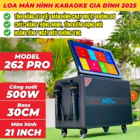 Loa Màn Hình Cao Cấp MTMAX 262 Pro Màn Hình 21 Inch Sắc Nét Bass 30, 2 Trung, 2 Treble Công Suất Lên Đến 500W, Kèm 2 Micro Không Dây Hát Karaoke, Đám Cưới