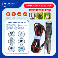 Mic Nhật Có Dây Tomahawk 2025 Đen Loại 1 Mic - Thiết Kế Bắt Mắt, Sang Trọng - Dây Dài 5M