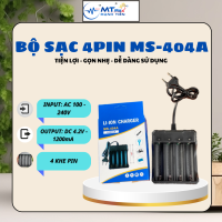 Bộ Sạc 4 Pin MS - 404A. Sạc Đa Năng và An Toàn. Hiệu Quả Cho Cuộc Sống Hiện Đại