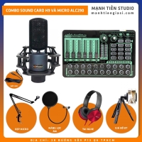 Combo thu âm, livestream Micro AQTA ALC-290, Sound card H9 bluetooth 2021
