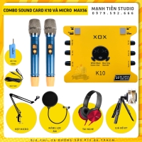 Combo Sound Card K10 2020 Và Micro MAX56