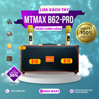 Loa Hay Nhất 2024 | Loa Di Động Karaoke 10 Nút Bass Echo Delay MTMAX B62, 2 Bass 15 Đa Dạng Kết Nối BT, AUX, USB