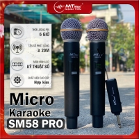 Micro Không Dây MTMAX SM58 PRO Cao Cấp 2 Mic Chuyên Dùng Cho karaoke Hát Nhẹ