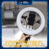 Đèn LED RL14 36cm hỗ trợ Livestream Kẹp 3 điện thoại, Makeup, chụp hình studio, bán hàng online