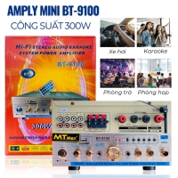 Ampli BT9100 Cho Xa Hơi Karaoke Bluetooth Nhỏ Gọn Nhưng Mạnh Mẽ, Âm Thanh Hay, Tiếng Hát Nhẹ Nhàng Bay Bổng