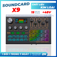 Soundcard X9 - Hỗ Trợ Micro 48V, Tích Hợp Hiệu Ứng Auto Tune, Điều Chỉnh Giọng Auto Tune
