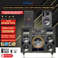 Loa Kéo Karaoke Cao Cấp MTMAX BK688 Pro, Công Suất Mạnh Mẽ 2000W, Hệ Thống Loa Chính Bass 50, 4 Loa 30, 2 Treble, Loa Vệ Tinh Bass 30, Đi Kèm 2 Micro Không Dây Chống Hú, Rè, Phù Hợp Không Gian Giải Trí Lớn, Phòng Trà, Quán Cà Phê Sân Vườn