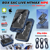Box Sạc Live MTMAX MP6 Vừa Sạc Vừa Livestream Thích Hợp Android và IOS Công Nghệ Xử Lý Âm Thanh AI Tùy Chỉnh Âm Lượng