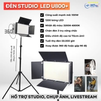 Đèn Studio LED U800+ Hỗ Trợ Studio Chụp Ảnh, Quay Phim, Livestream - Kèm Chân Đèn 2m1