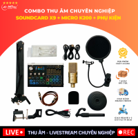 Combo Thu Âm, Livestream Chuyên Nghiệp Soundcard X9 - Micro K200 - Phụ Kiện, Phù Hợp Thu Âm Karaoke, Bán Hàng Online, Học Tập, Giải Trí Đa Dạng