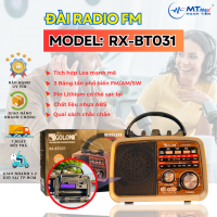 Đài Radio FM RX-BT031 Nghe Đài, Nghe Tin Tức, Thiết Kế Hoài Cổ Nhưng Hiện Đại, Tai Xách Chắc Chắn, Nút Vặn Nhẹ