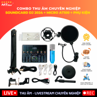 Combo Thu Âm, Livestream Chuyên Nghiệp Soundcard DJ 2024 - Micro AT100 - Phụ Kiện, Chất Âm Mạnh Mẽ, Phù Hợp Nhu Cầu Livestream, Thu Âm Một Cách Chuyên Nghiệp