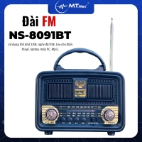 Đài FM NNS8091BT có Bluetooth Cắm USB Thẻ Nhớ Thiết Kế Cổ Điển Nghe Nhạc Hay - Kiểu Vintage - Sang Trọng cổ điển