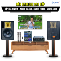 Dàn Karaoke Cao Cấp Cặp loa 3 tấc Martin, Mixer Max68 Pro, Amply TH888, Micro AK99Plus