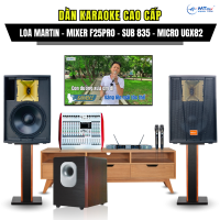 Dàn Karaoke Cao Cấp Martin, Mixer F25pro, Micro UGX82, Sub 835
