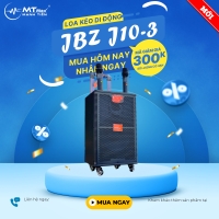 Loa Kéo Gia Đình Di Động JBZ J10-3 Công Suất Lớn 300W, Bass 2 Tấc Rưỡi, Âm Thanh Cực Mạnh, Kèm 2 Micro Karaoke Không Dây, Bảo Hành 12 Tháng