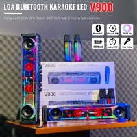 Loa Karaoke Bluetooth LED V900 Công Suất 15W Bluetooth 5.3 Nghe Nhạc, Karaoke Giải Trí, Decor