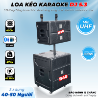 Loa Kéo DJ 5.3 Nhập TQ Bass Chính 40cm Bass Phụ 20cm 3 Đường Tiếng Công Suất 800W Sử Dụng 40-50 Người