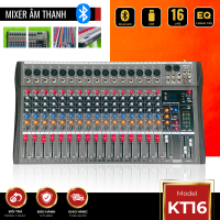Mixer MTMAX KT16 Cao Cấp Với 16 Đường Line Chuyên Nâng Cấp Loa Kéo, Dàn Karaoke, Sân Khấu, Hội Nghị, Bữa Tiệc Tặng Dây Canon Ra Hoa Sen