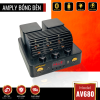 Amply Bóng Đèn AV680 Công Suất 300W Trang Bị 8 Bóng Đèn Cao Cấp Có Độ Méo Tiếng Thấp Tặng Full Dây kết Nối
