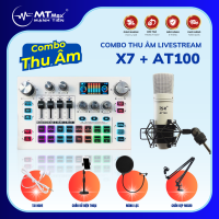 Combo Thu Âm, Livestream Chuyên Nghiệp Soundcard X7 - Micro AT100 - Phụ Kiện, Phù Hợp Thu Âm Karaoke, Bán Hàng Online, Học Tập, Giải Trí Đa Dạng