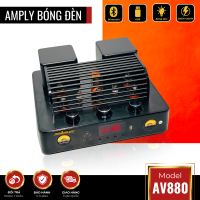 Amply Bóng Đèn AV880 Công Suất 400W Trang Bị 8 Bóng Đèn Cao Cấp Có Độ Méo Tiếng Thấp Tặng Full Dây kết Nối