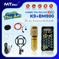 Combo Thu Âm, Livestream Chuyên Nghiệp Soundcard K9 - Micro BM900 - Phụ Kiện, Phù Hợp Thu Âm Karaoke, Bán Hàng Online, Học Tập, Giải Trí Đa Dạng 
