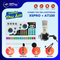 Combo Thu Âm, Livestream Chuyên Nghiệp Soundcard X5 - Micro AT100 - Phụ Kiện, Phù Hợp Thu Âm Karaoke, Bán Hàng Online, Học Tập, Giải Trí Đa Dạng