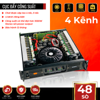 Cục đẩy RX4800 Plus công suất 1500W x 4 Kênh 48 Sò, 8 Tụ, Chơi Được Cặp Loa 4 Tấc, 5 Tấc - Đáp ứng tối đa nhu cầu karaoke, nghe nhạc trong phòng giải trí gia đình