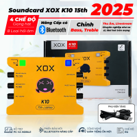 SoundCard XOX K102025 Mới Nhất Thu Âm Livestream tích hợp 4 chế độ người dùng Music, Sing, Chat, Mc và 16 loại hiệu ứng vang echo FX đa dạng