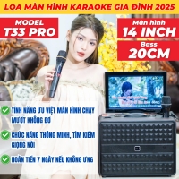 Loa Màn Hình MTMAX T33Pro Bass20 Màn Hình 14inch Công suất 150W Đi Kèm Cặp Micro Sang Trọng Chống Hú