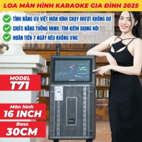 Loa Màn Hình MTMAX T71 Bass30 Màn Hình 16inch Công suất 400W Đi Kèm Cặp Micro Sang Trọng Chống Hú Cao Cấp
