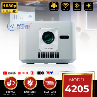 Máy Chiếu Mini FULL HD 4205 Tự Động Lấy Nét Android TV 9 Cho Phép Tải Các App (Youtube, Netflix, VTV,. .) Kết Nối Wifi, Loa, Bluetooth, Cổng Usb, Cổng HDMI, Cổng 3.5, . . Bảo Hành 12 Tháng (1)