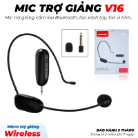 Micro Trợ Giảng V16 2.4GHz Wireless Sử Dụng Cho Loa Bluetooth Loa Máy Tính Loa Xách Tay Amply Đầy Đủ Jack Cắm 3.5 Jack 6Ly 