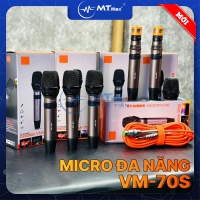 Micro Hát Karaoke Có Dây  -  Mic Karaoke VM-70S Chất Âm Dày Dặn Nhẹ Siêu Sáng - Bắt Âm Nhạy, Chống Hú, Chống Nhiễu Tốt Dây Dài 5M Chống Giật Dành Cho Dàn Karaoke, Loa Kéo, Amply, Mixer