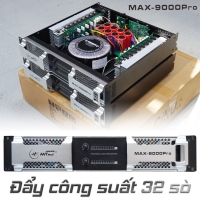 Cục đẩy công suất MTMAX MAX 9000Pro - Main công suất 2 kênh, 32 sò, 8 tụ