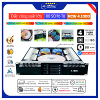 Cục Đẩy Công Suất 4 Kênh  RCW 4.1000, 80 sò, 16 tụ, 1500W x 4CH, Hàng Nhập Khẩu Cao Cấp, Đánh Được Loa Bass 50 Hoặc Loa 50 Cỡ Lớn, Chơi Được Loa, Sub, Loa Sân Khấu, Karaoke