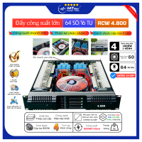 Cục Đẩy Công Suất 4 Kênh RCW 4.800, 64 sò, 16 tụ, 1000W x 4CH, Hàng Nhập Khẩu Cao Cấp, Đánh Được Loa Bass 50 Hoặc Loa 50 Cỡ Lớn, Chơi Được Loa, Sub, Loa Sân Khấu, Karaoke