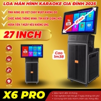 Loa Màn Hình Gập MTMAX X6 Bass30 Màn Hình 27inch Công suất 800W Hệ Thống Loa 3 Đường Tiếng Đi Kèm Cặp Micro Kim Loại Sang Trọng Chống Hú Cao Cấp 