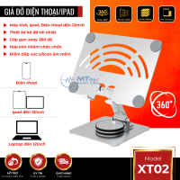 Giá Đỡ XT02 Ipad, Điện Thoại, Laptop Đến 12inch Giá Đỡ Máy Tính Bảng Hợp Kim Nhôm Cao Cấp xoay 360 độ phù hợp với Ipad, Tablet và điện thoại từ 5 đến 12 inch