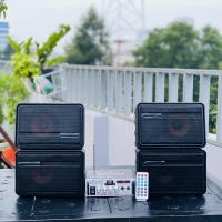 Combo  Amply 705BT Và 4 Loa 151 Âm Thanh Mini Cho Spa, Cafe
