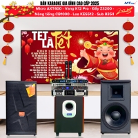 Dàn Karaoke Cao Cấp Gia Đình 2025 -  Mic AXT400 - Vang K12 Pro - Đẩy Z3200 - Nâng tiếng CB1000 - Loa Kes512 - Sub 835II, Tặng 10M Dây Loa - Dây Canon