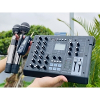 Combo Mixer  B12 Và Micro  K60 Pro –  Vừa Thu Âm Vừa Hát Ra Loa, Tặng Kèm Phụ Kiện Kết Nối