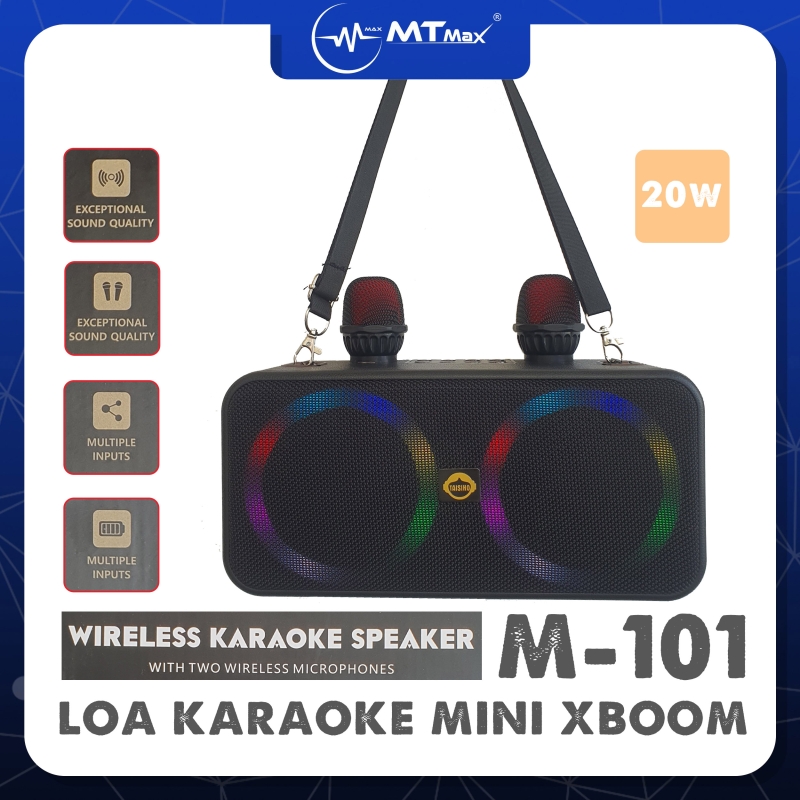 Loa karaoke bluetooth M-101 - Loa xboom siêu bass mini - Phiên bản cao cấp