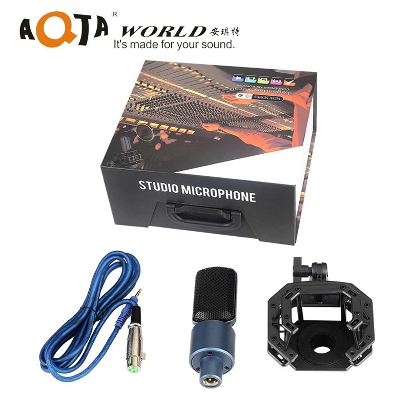 Combo thu âm, livestream Micro AQTA ALC-290, Sound card K300