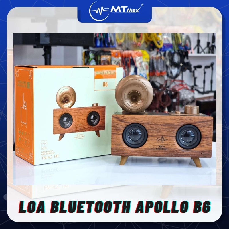 Loa Bluetooth Apollo B6 Super Bass, phiên bản mới nhất với Bluetooth 5.0