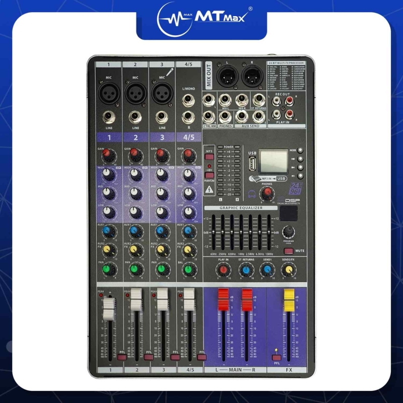 Bàn trộn âm thanh Mixer M4 Plus 2022 - 99 hiệu ứng vang âm thanh chuẩn phòng thu, hát karaoke gia đình, live stream chuyên nghiệp - Kết nối loa kéo, amply, dàn karaoke gia đình
